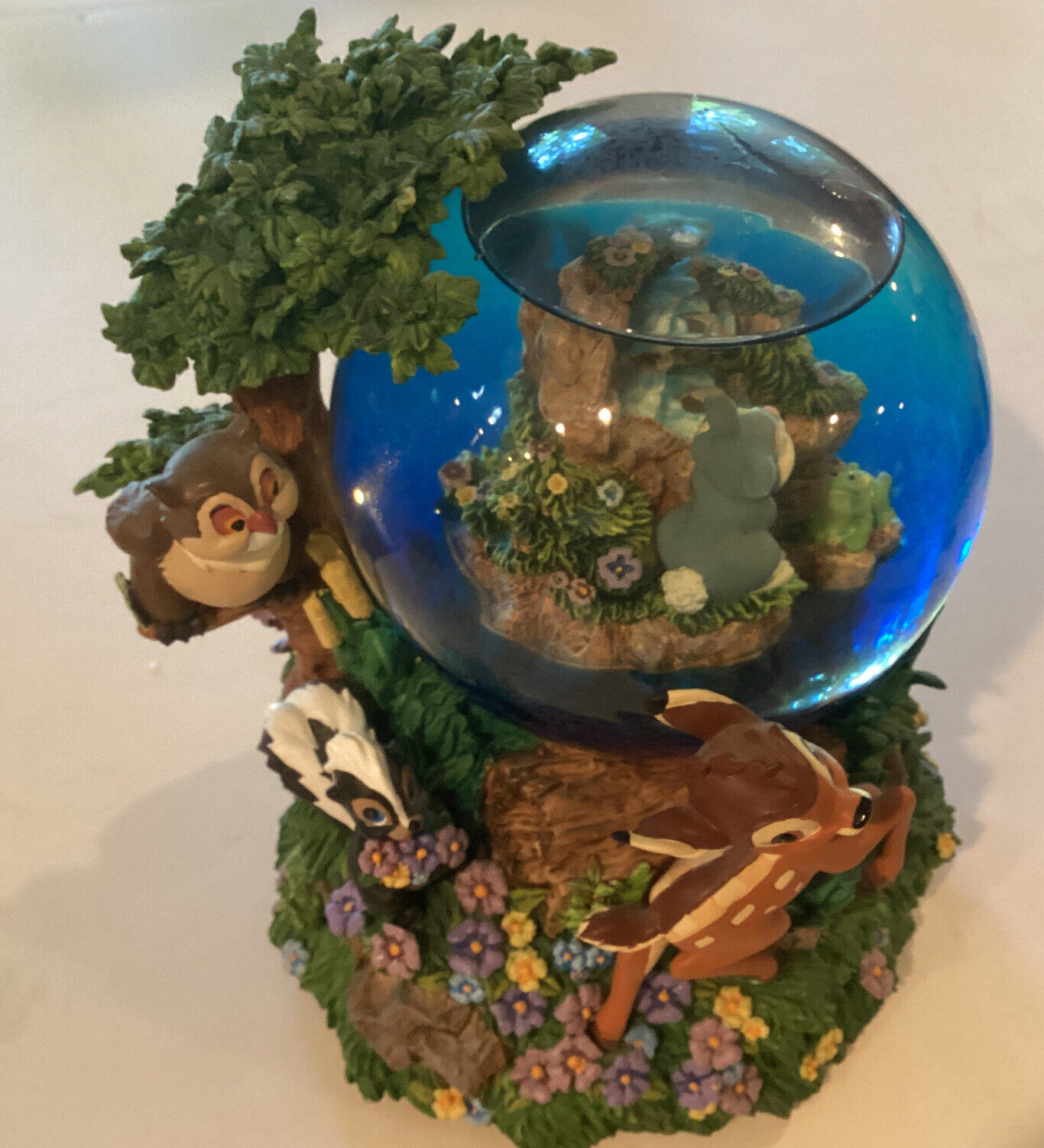 RARE Bambi and Friends Authentic Disney Store Exclusive 2005 Snow Globe