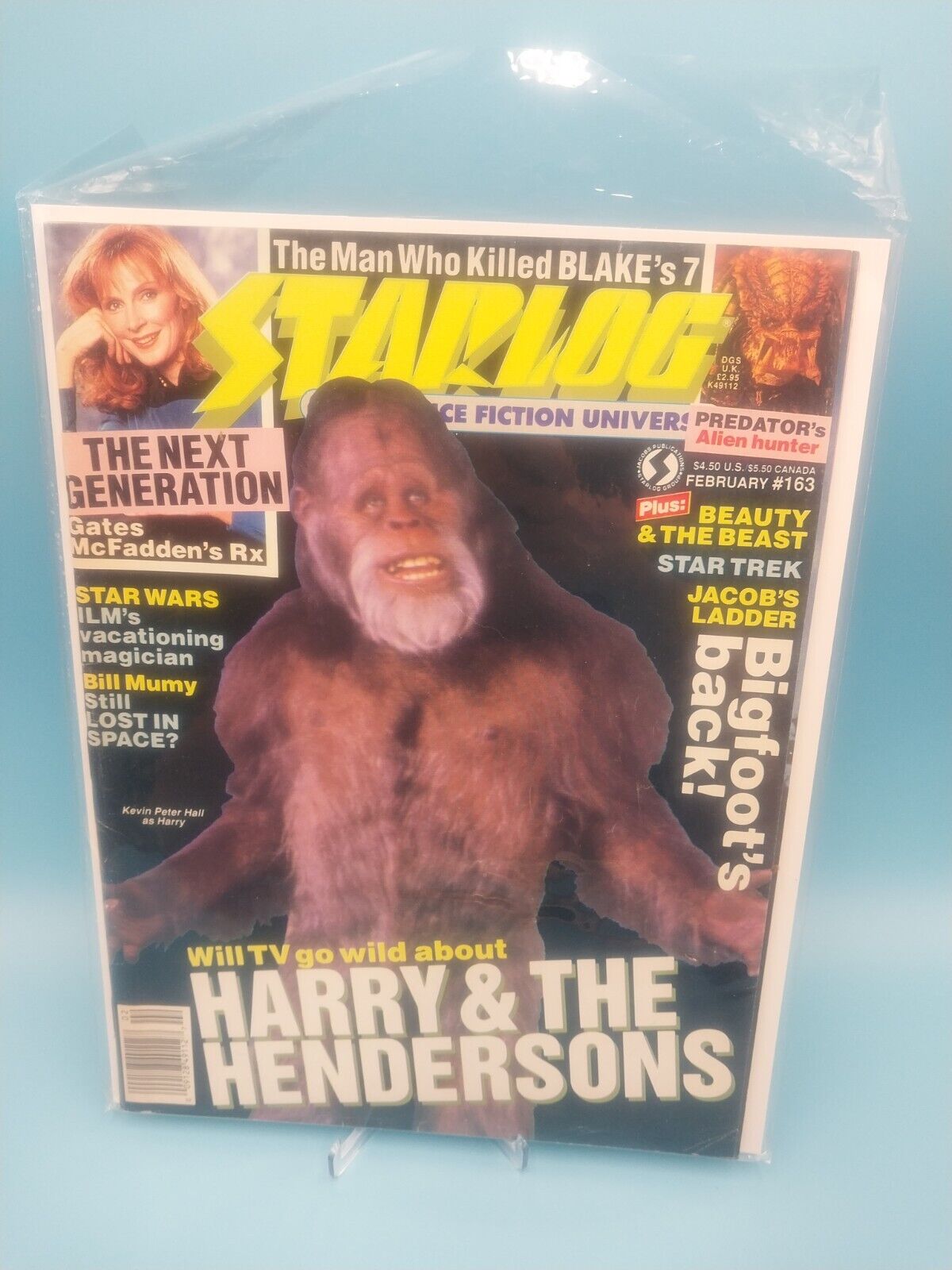 VINTAGE STARLOG MAGAZINE #163  Harry & The Hendersons, Predator, Star Trek