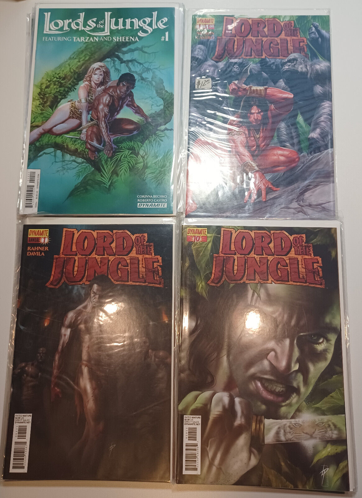 Lot of 17 Dynamite Comics Tarzan Sheena Lord, Lords of the Jungle 1-6 $0 SHIPPIN
