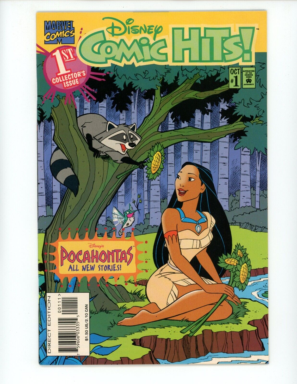 Disney Comic Hits #1 Comic Book 1995 VF- Pocahontas Marvel Comics