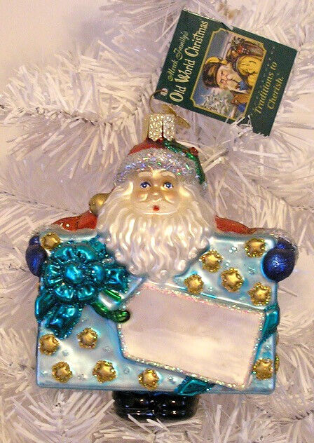 2008 - SPECIAL DELIVERY SANTA - OLD WORLD CHRISTMAS BLOWN GLASS ORNAMENT - NEW