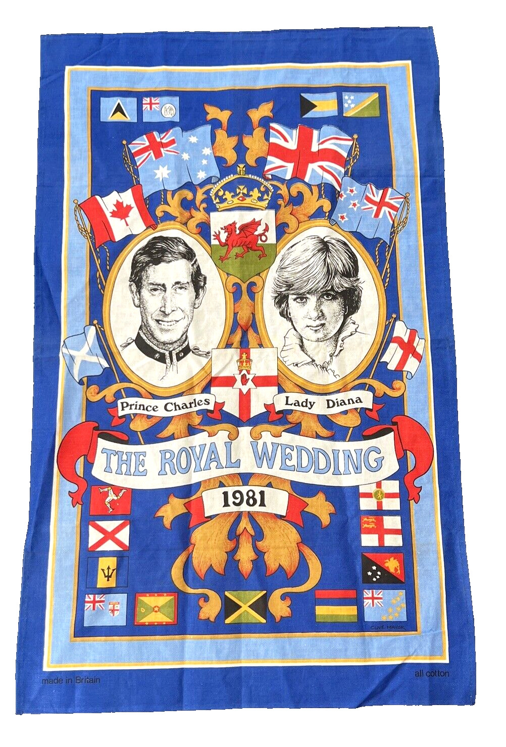 Prince Charles and Princess Diana Tea Towel \