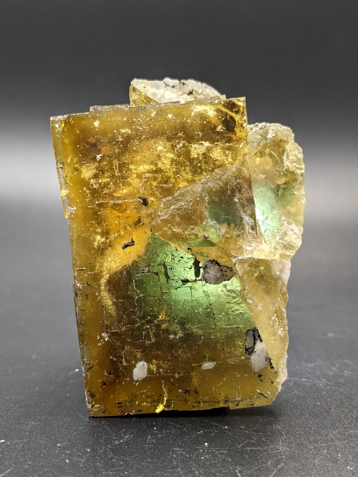 Yellow and green fluorite - El Hammam Mine, Morocco