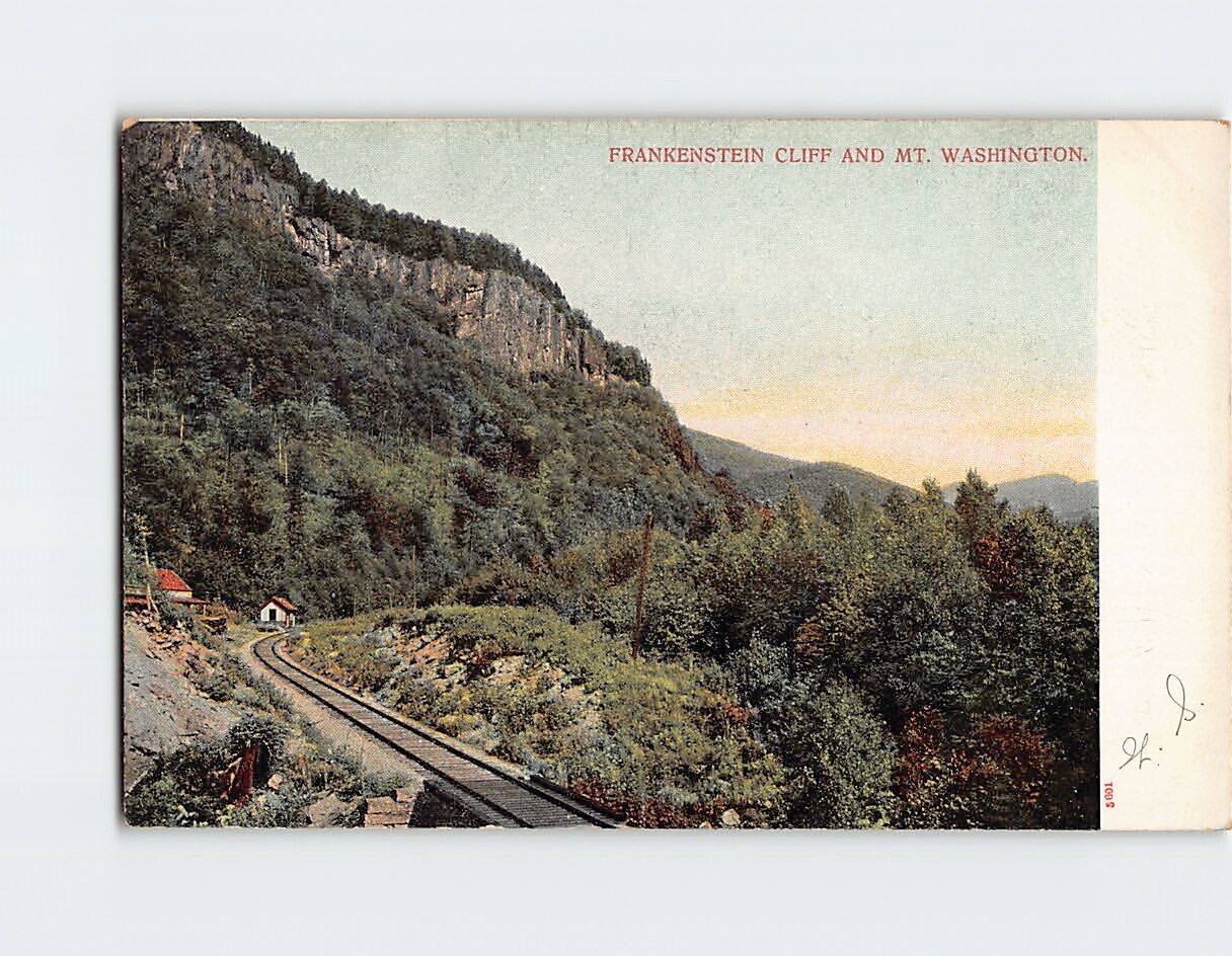 Postcard Frankenstein Cliff & Mt. Washington New Hampshire USA