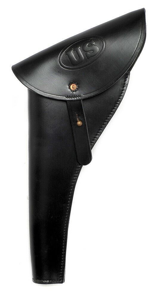 US Civil War Revolver Holster Black Leather Left Hand