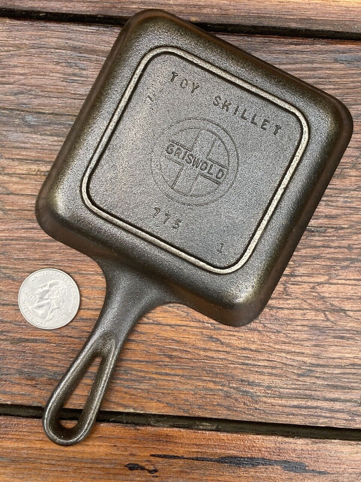 Griswold Cast Iron Square Toy Skillet #775