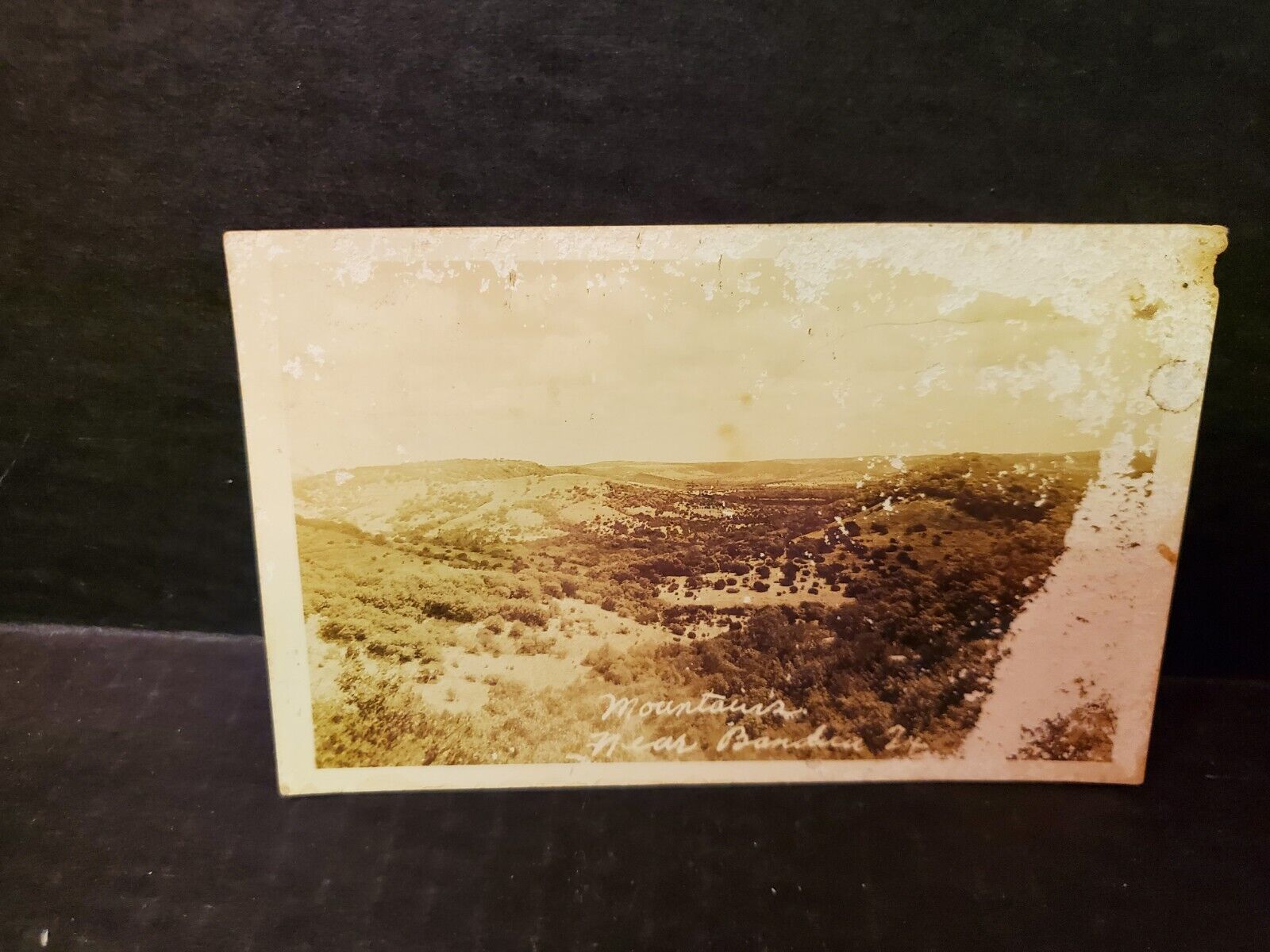 Posted RPPC VTG Postcard Mountains Near Bandera Texas