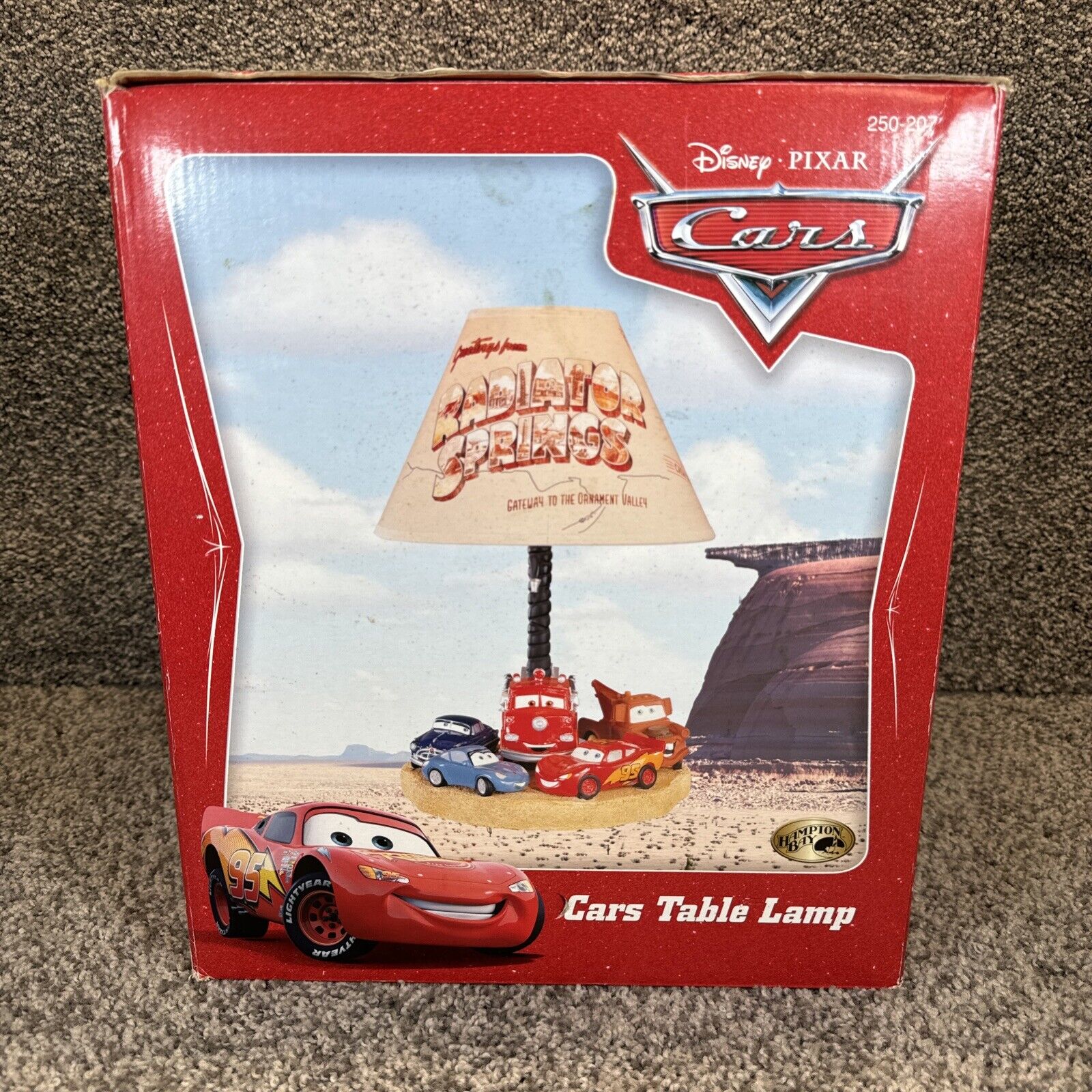 Vintage Disney Pixar Cars Radiator Springs Table Lamp Lightning McQueen Tested