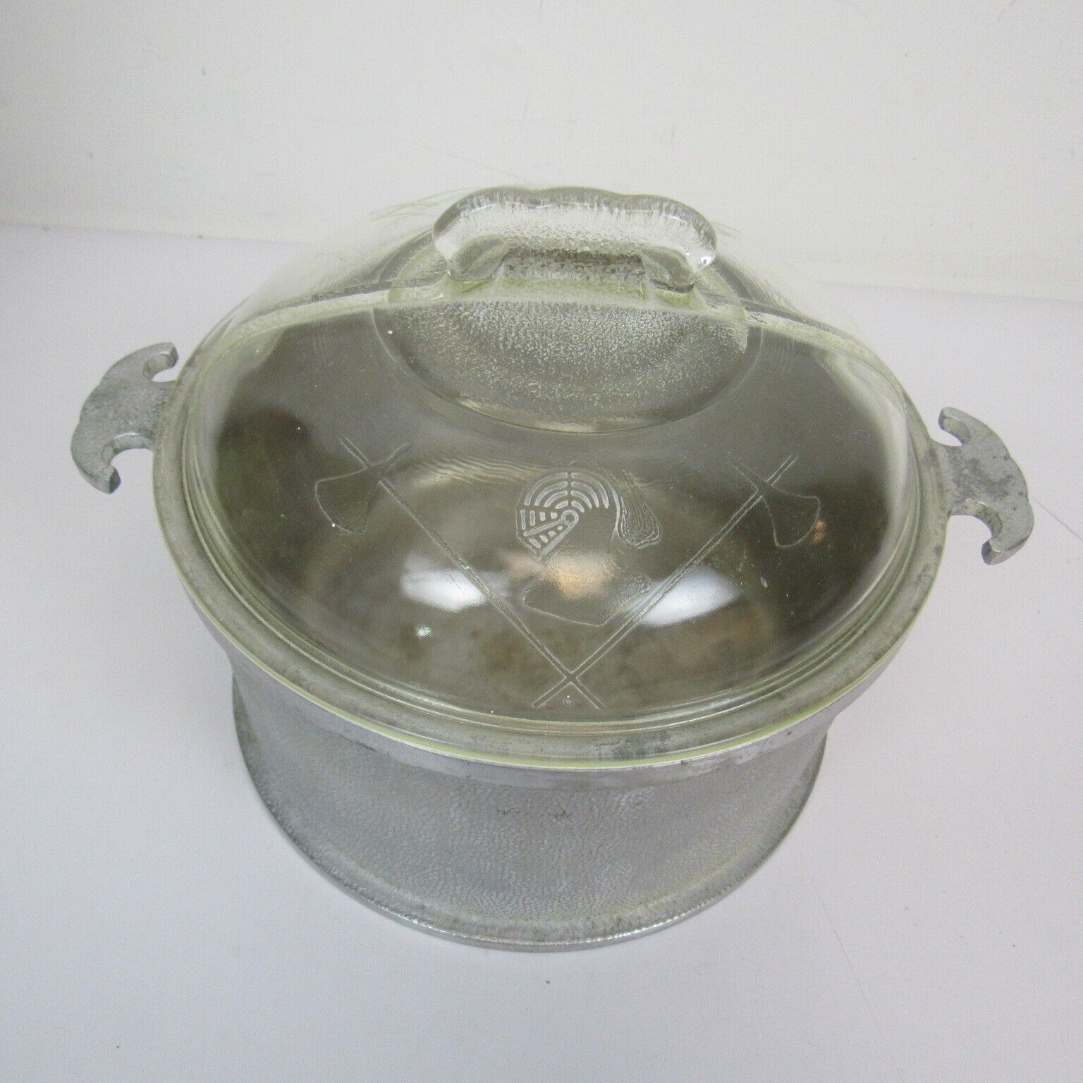 Vintage guardian service aluminum cookware 2 quart with glass lid Collectible