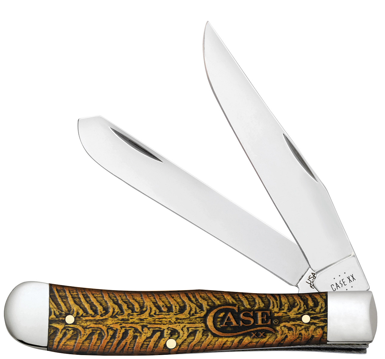 Case xx Knives Trapper Golden Pinecone 81800 Steel Stainless Pocket Knife