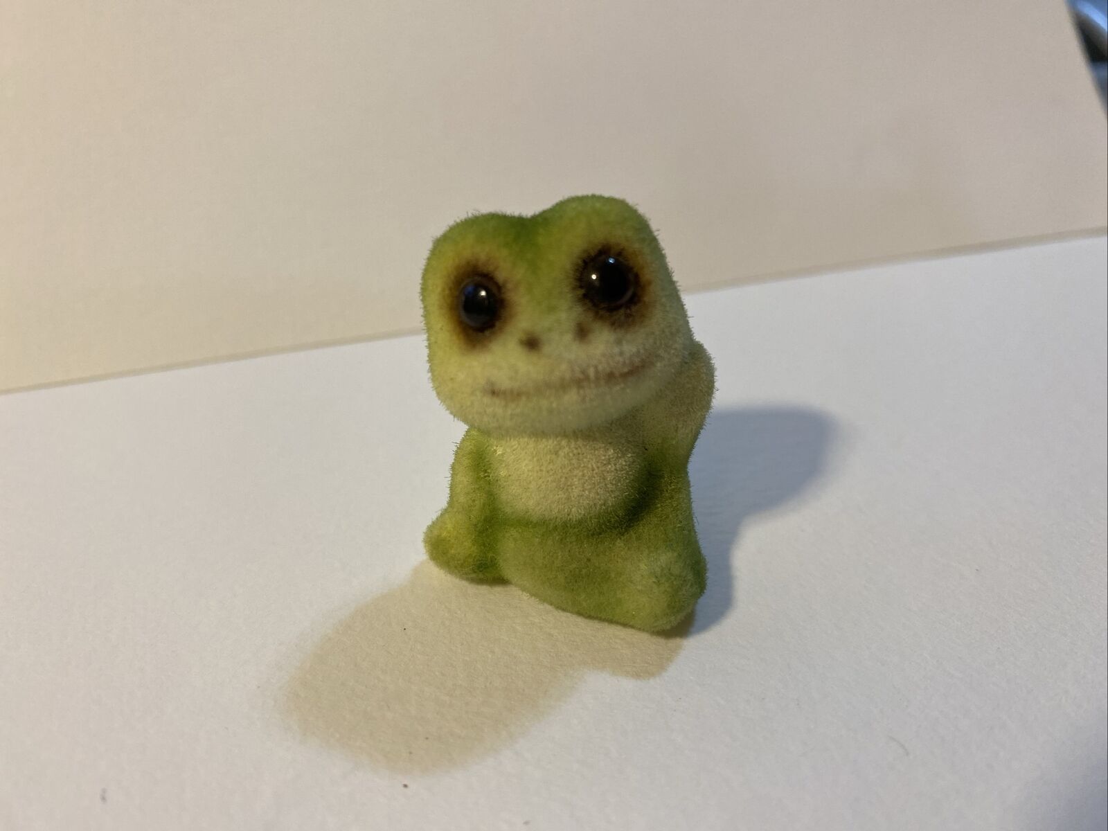 VIntage Josef Original Fuzzy Flocked Felt Frog Mini Figurine
