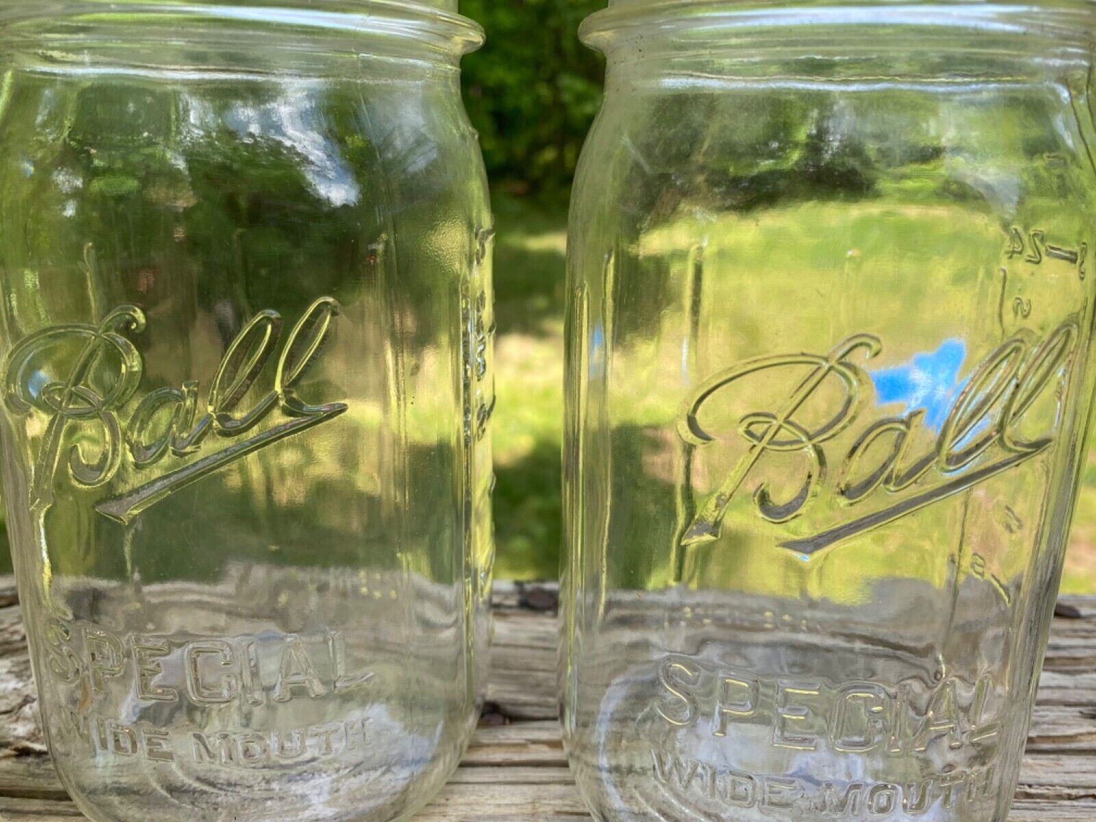 Pair of Vintage Ball Mason Jars - 24oz Special Wide Mouth - 1933-1962