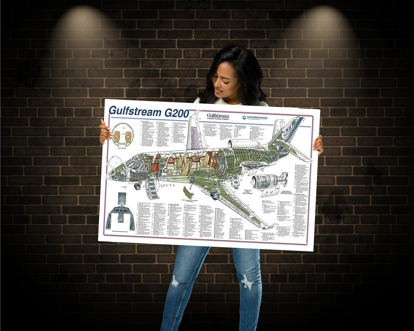 Gulfstream G200 Cutaway Poster 24\