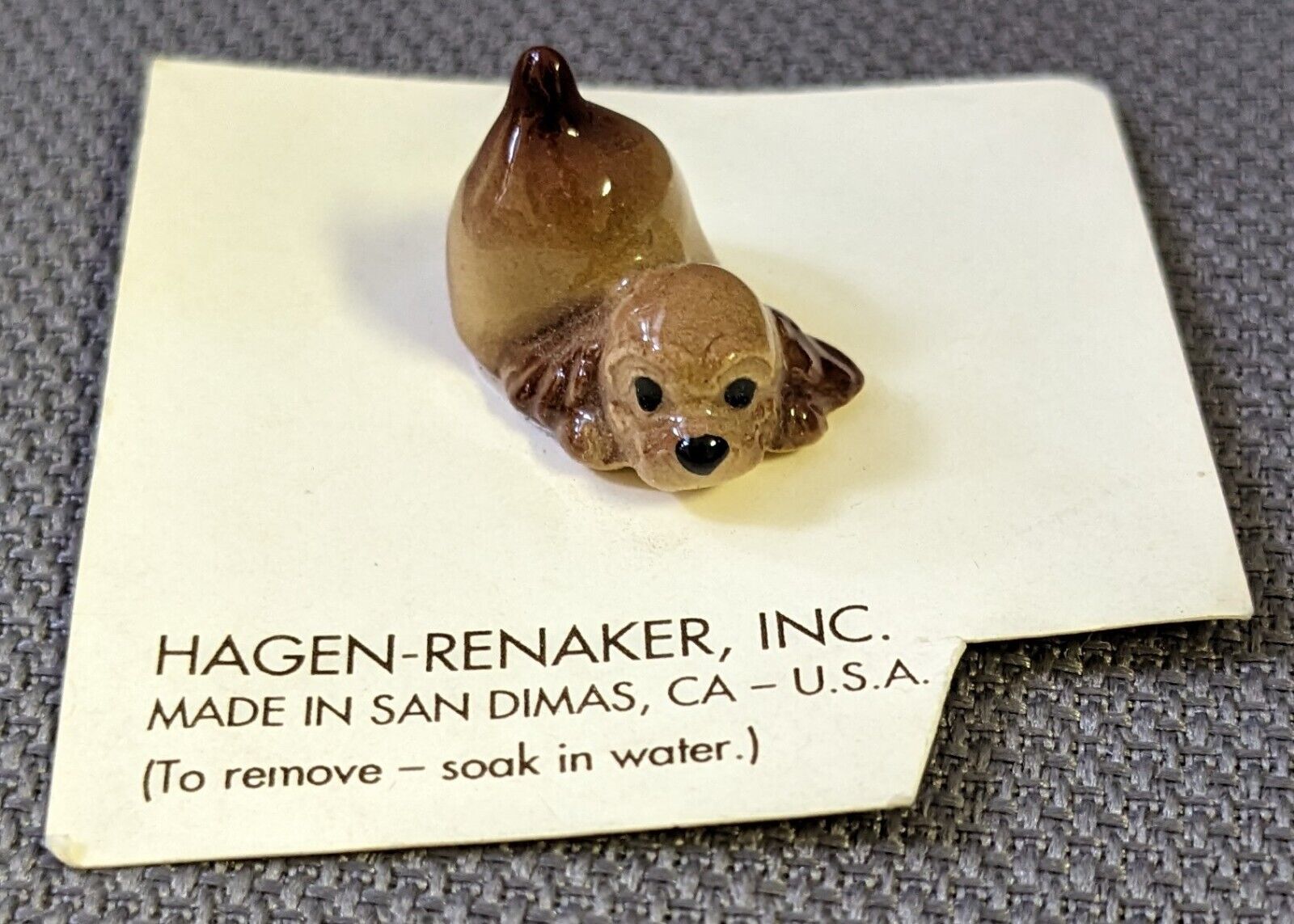 Vintage Hagen Renaker - Cocker Spaniel Puppy Head Down Mini Figurine