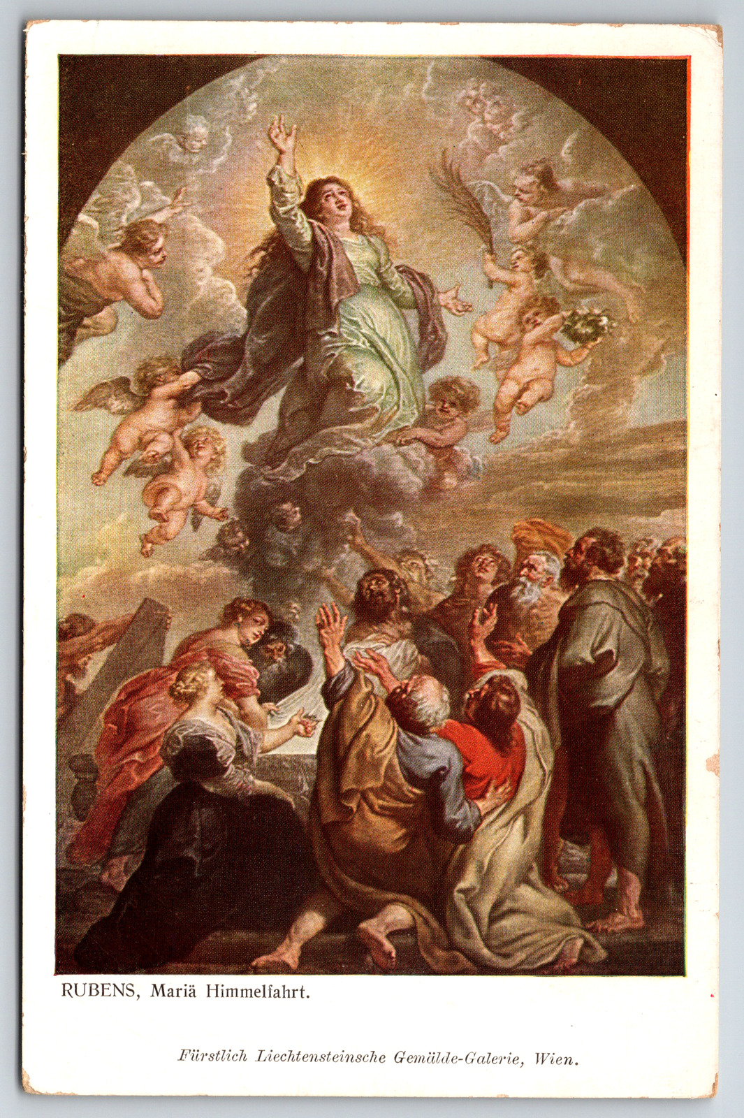 c1960s Rubens, Assumption of Mary Art Vienna Vintage Postcard