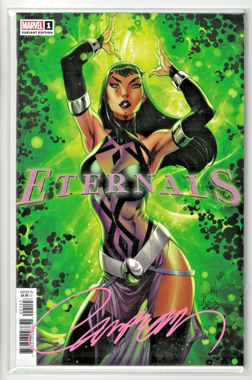 Eternals #1 (Mar 2021, Marvel) Signed by J. Scott Campbell, Retail Variant A