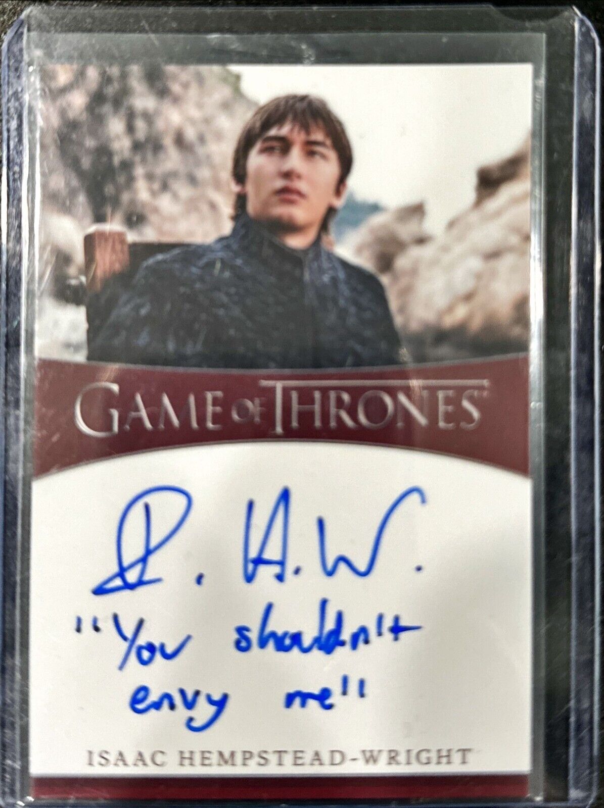 Game of Thrones Isaac Hempstead-Wright autograph Inscription Shouldn\'t Envy *449