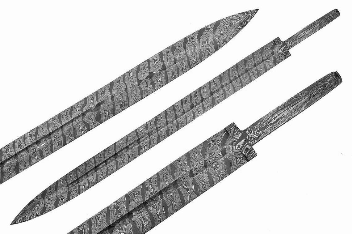 33\'inches Hand Forget Damascus Steel Viking Blank Blade For Sword Making