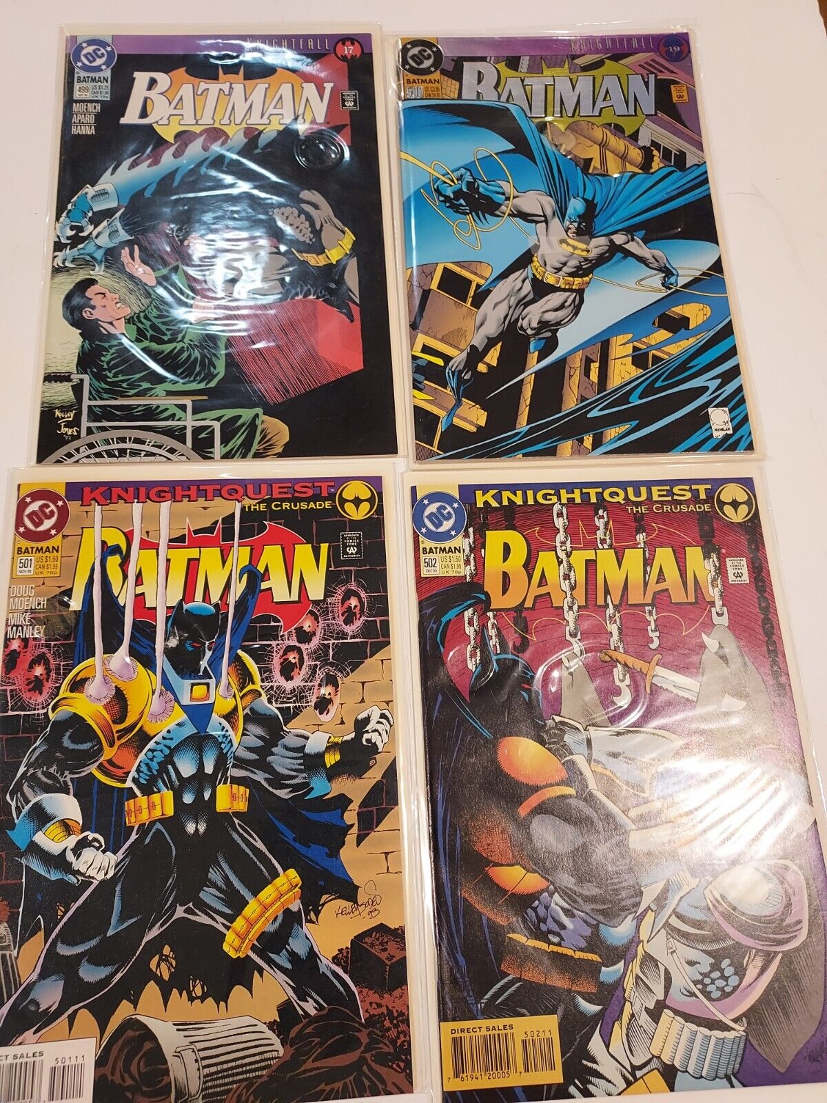 Batman 499-502 505-508 Knightquest comic books