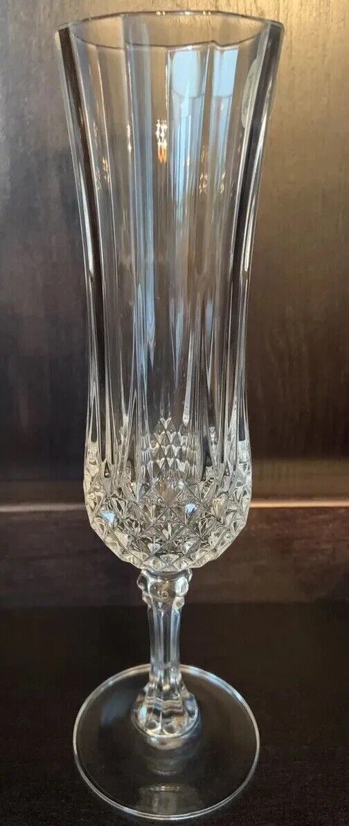 Vintage Crystal Vase Lead Crystal D\'Arques Art Glass 24% Lead 8.5” tall Clear