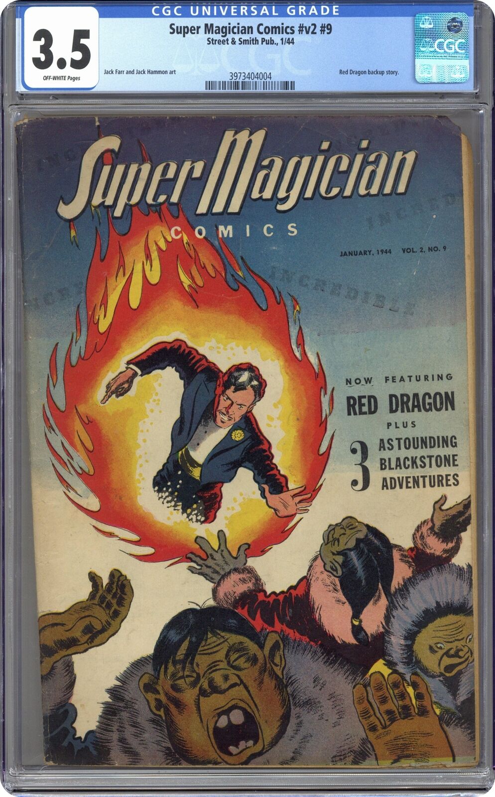 Super Magician Comics Vol. 2 #9 CGC 3.5 1944 3973404004