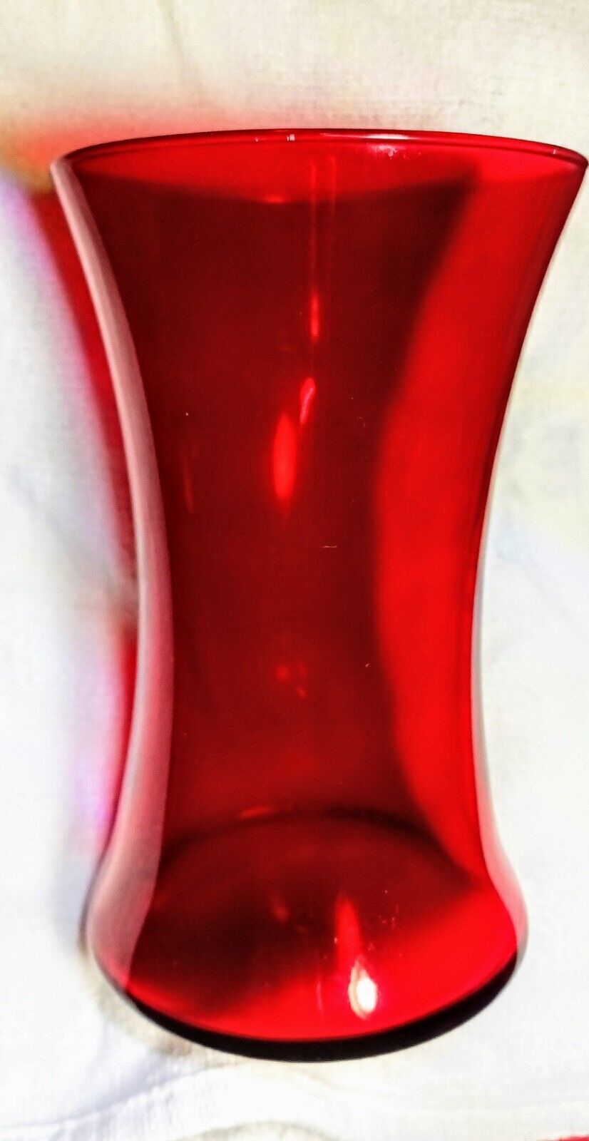 Beautiful Ruby Red Glass Vase 