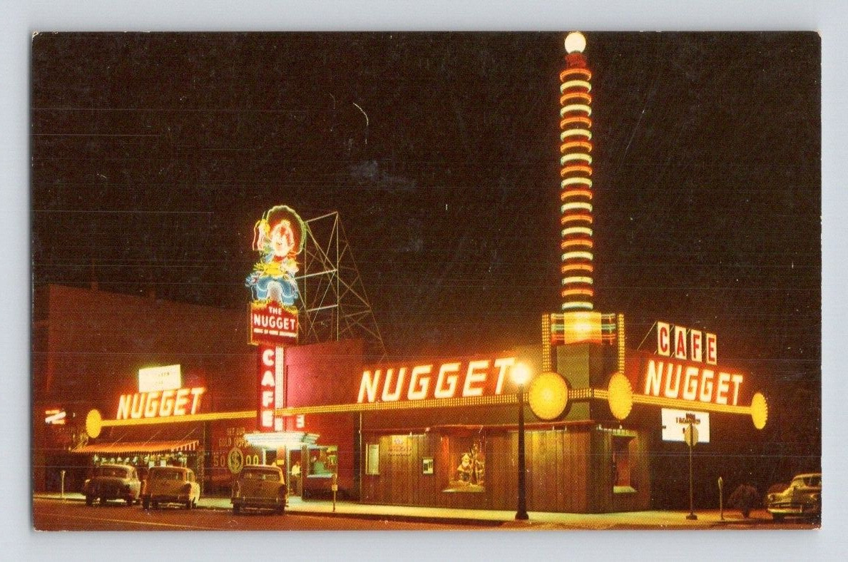 1950\'S. 1950\'S. THE NUGGET. CARSON CITY, NEVADA. POSTCARD. JB6