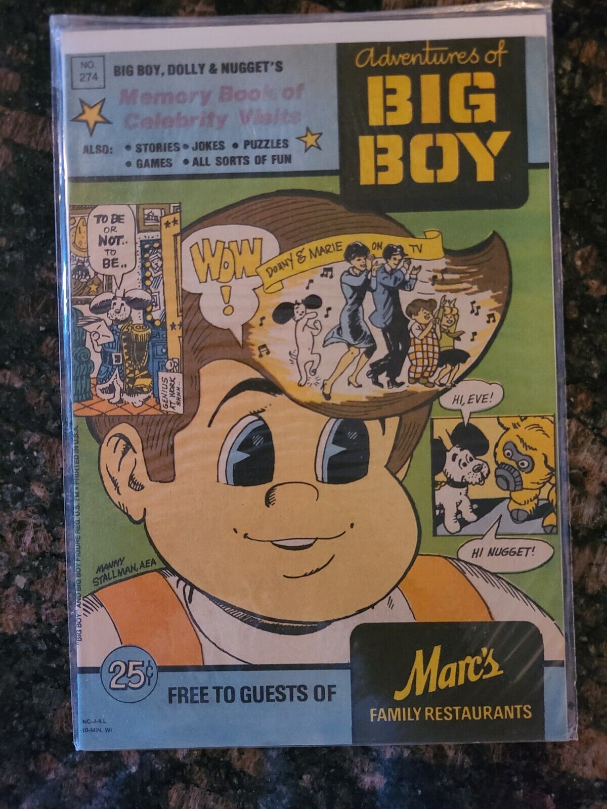 Adventures Of Big Boy #274 Comic Book Marc\'s Family Restaurent Promo 1980 