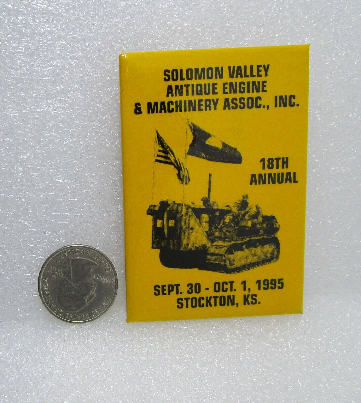 1995 18th Solomon Valley Antique Engine & Machinery Assoc Stockton Kansas Pin