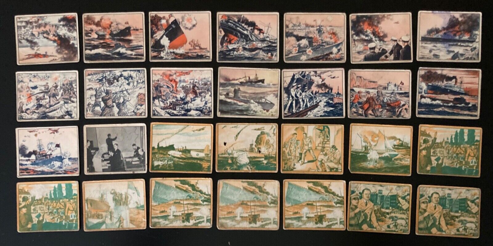 Vintage 1940 & 1941 War Gum Non-Sports Trading Card Lot - 28 Cards