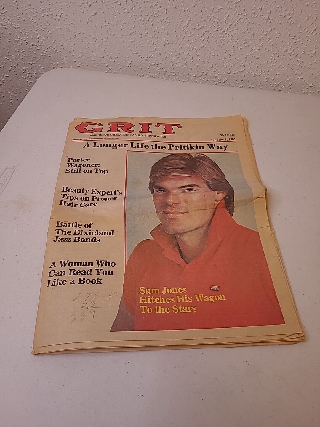GRIT Newspaper January 4 1981 Sam Jones Porter Wagoner 