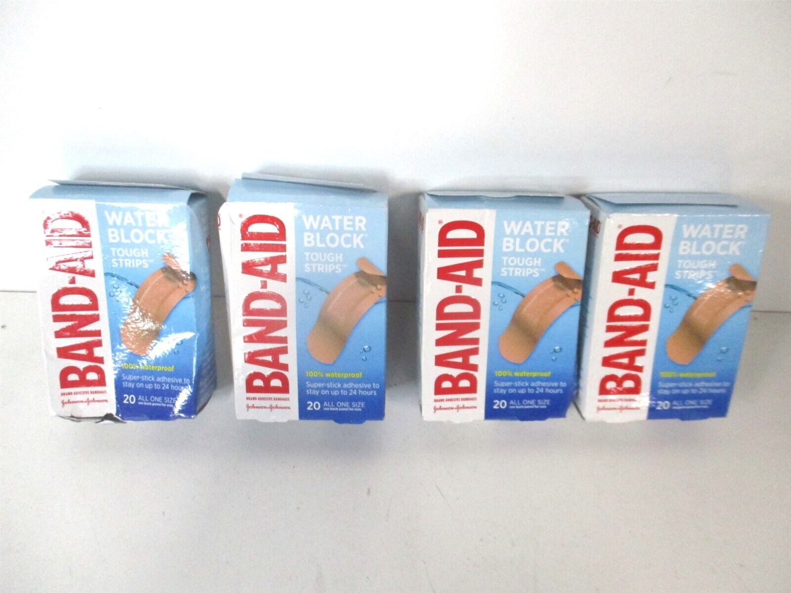 Band-Aid Brand Water Block Waterproof Tough Adhesive Bandages 20ct. - Lot of 4