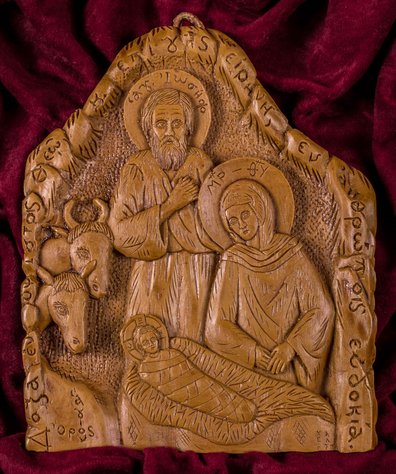 Nativity of Jesus Christian Christmas Gift Aromatic Beeswax Icon Plaque Manger