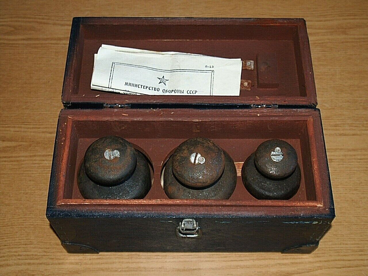 Vintage Measuring Weights Kettlebells Set of weights 4 categories 1965 year USSR