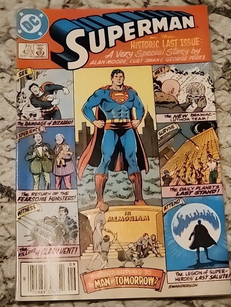 DC Comic Superman- Historic Last Issue: A Very Special Story Sept 1986 #423