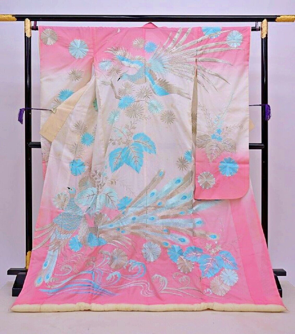 Japanese Kimono Uchikake Wedding Pure Silk japan 1566