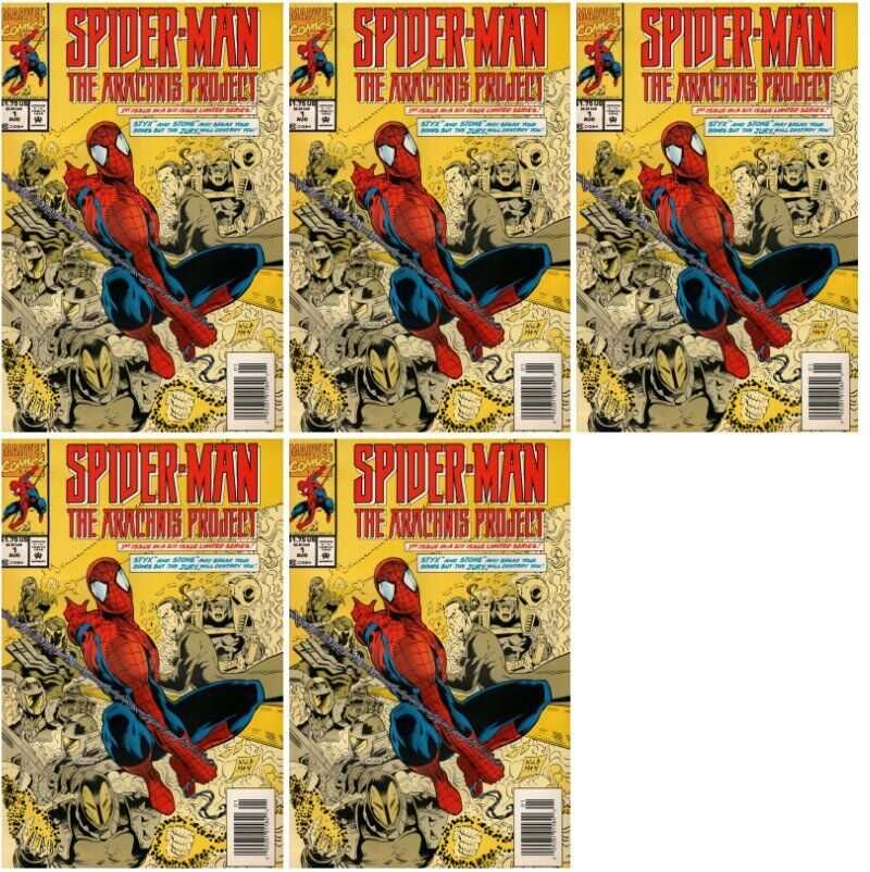 Spider-Man: The Arachnis Project #1 Newsstand (1994-1995) Marvel - 5 Comics
