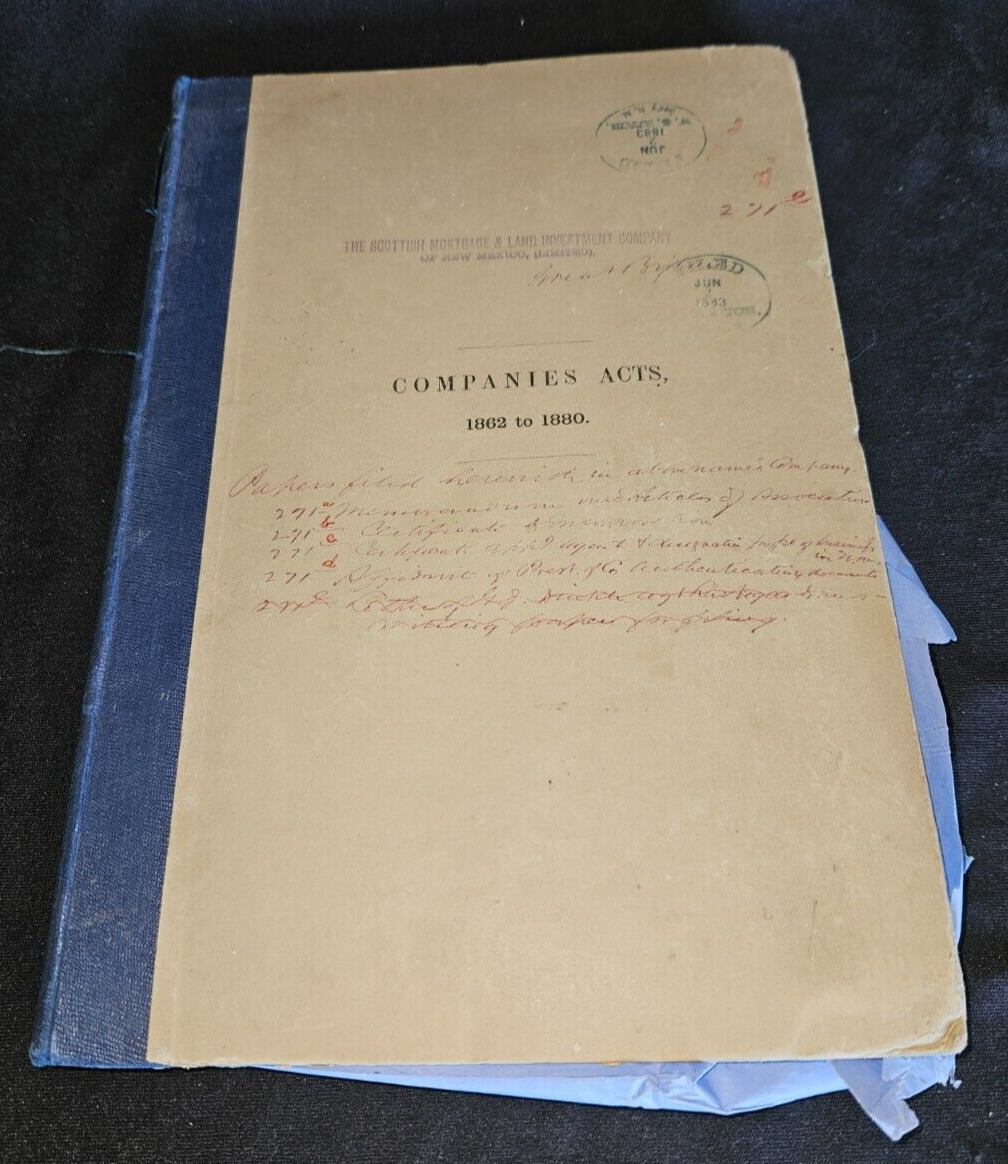 Antique 1800s Companies Act Original Official London England Documents Ephemera.