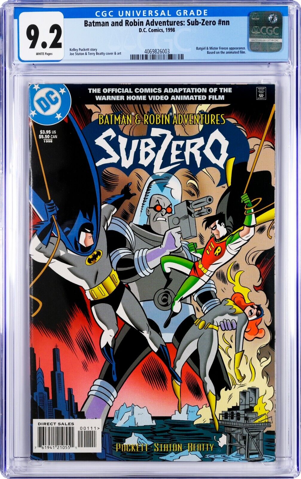 Batman and Robin Adventures: Sub-Zero CGC 9.2 (1998, DC) Batgirl, Mr. Freeze