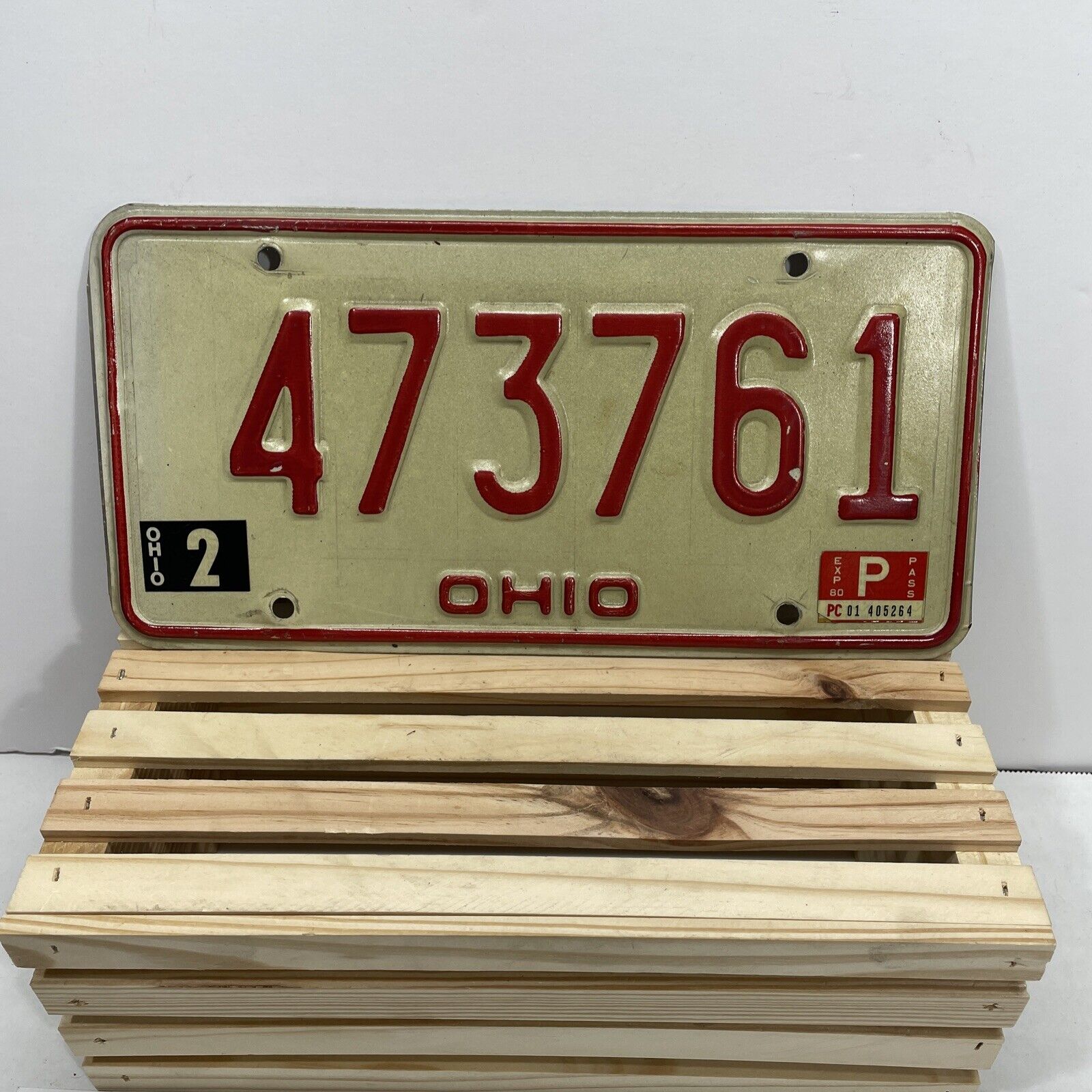 1979-80 Vintage Ohio License Plate Tag 473761 - Allen County