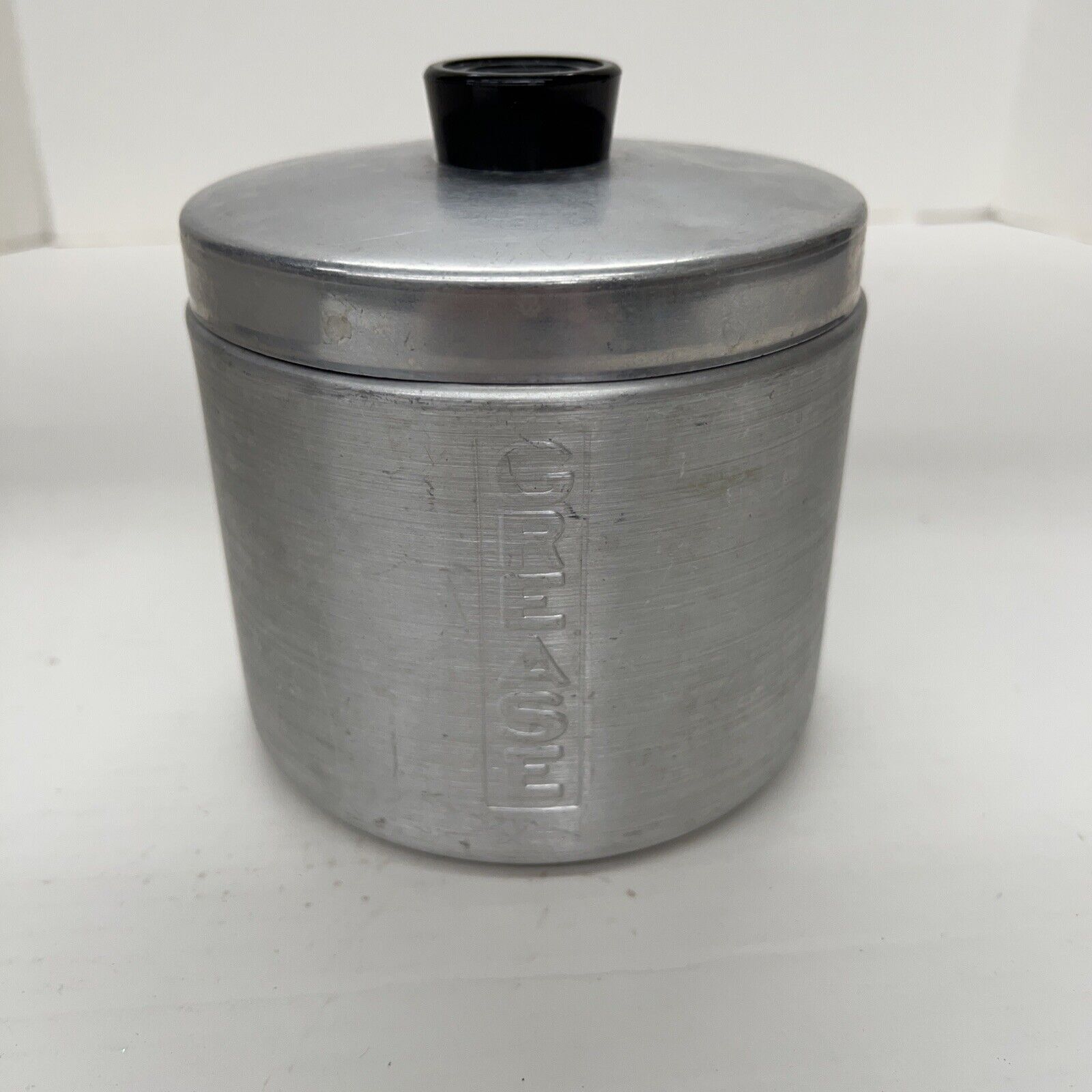 Vintage Aluminum Ware Canister for grease