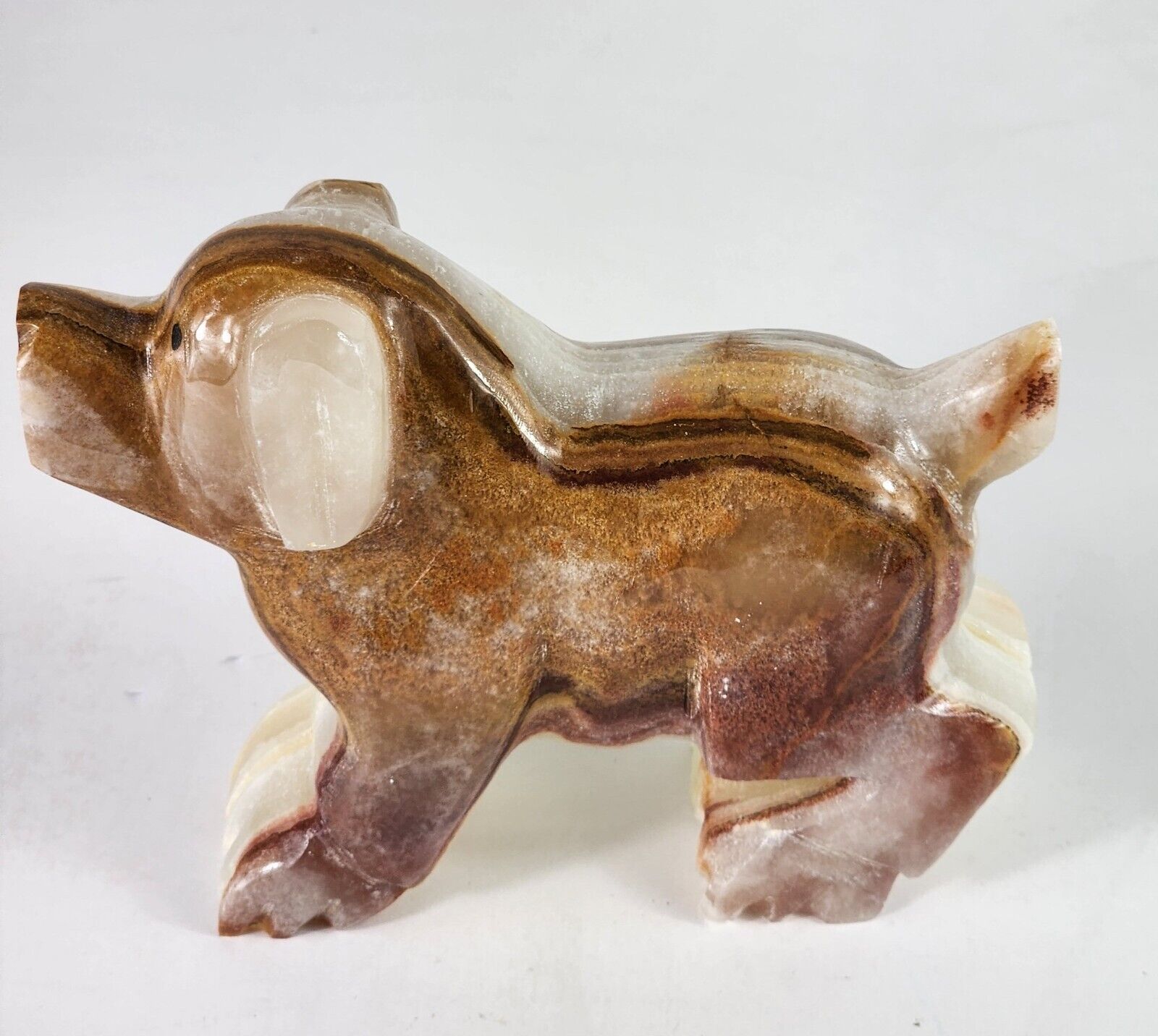 Marble Animal Figurine Dog Collectible Stone Home Decor Gift Housewarming