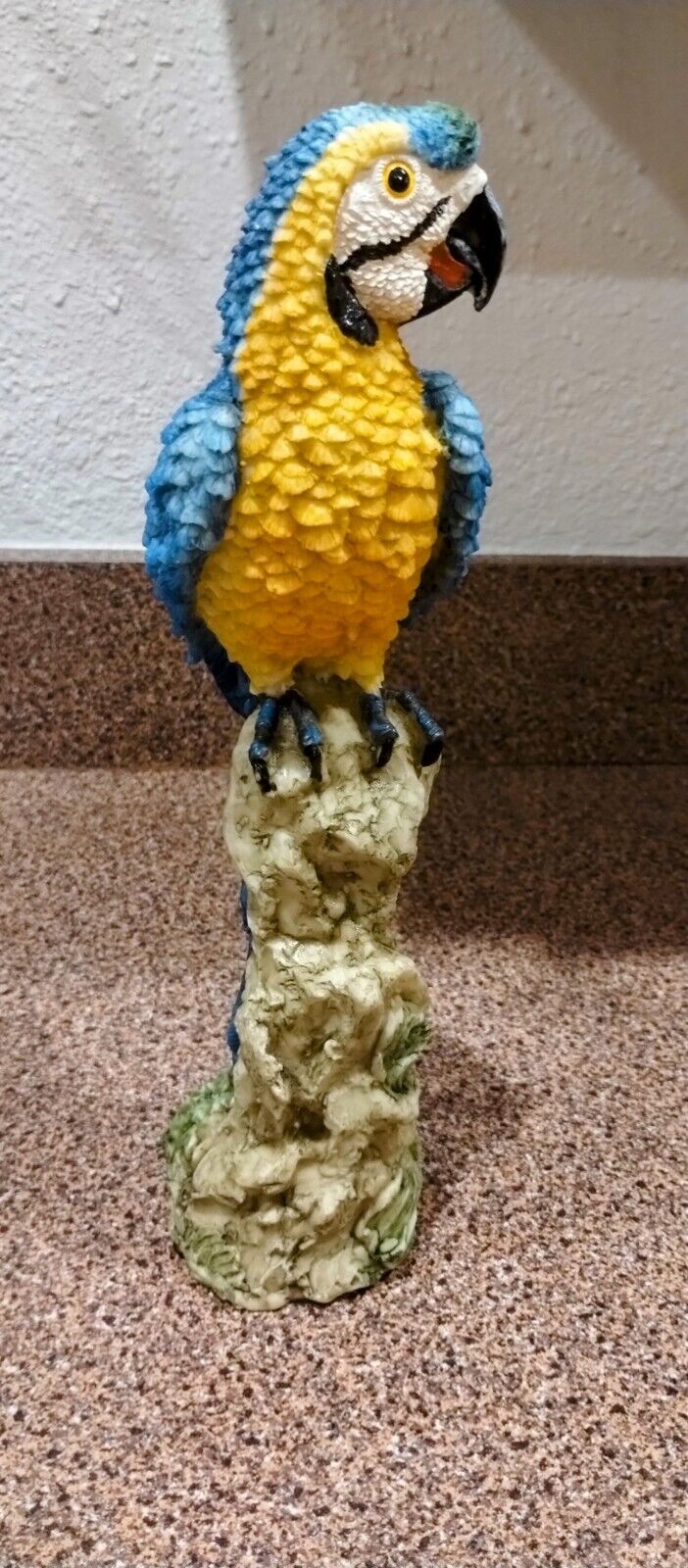 Blue Resin Bird McCaw Parrot 