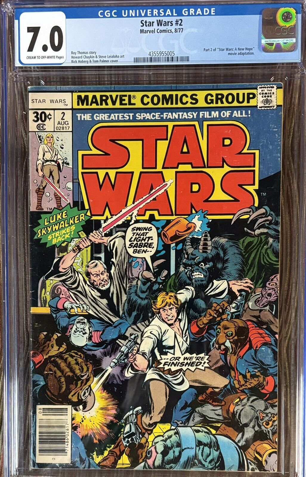 Star Wars #2 🌟 Graded 7.0 🌟 1st Obi Won Han Solo Chewbacca Marvel Comic 1977