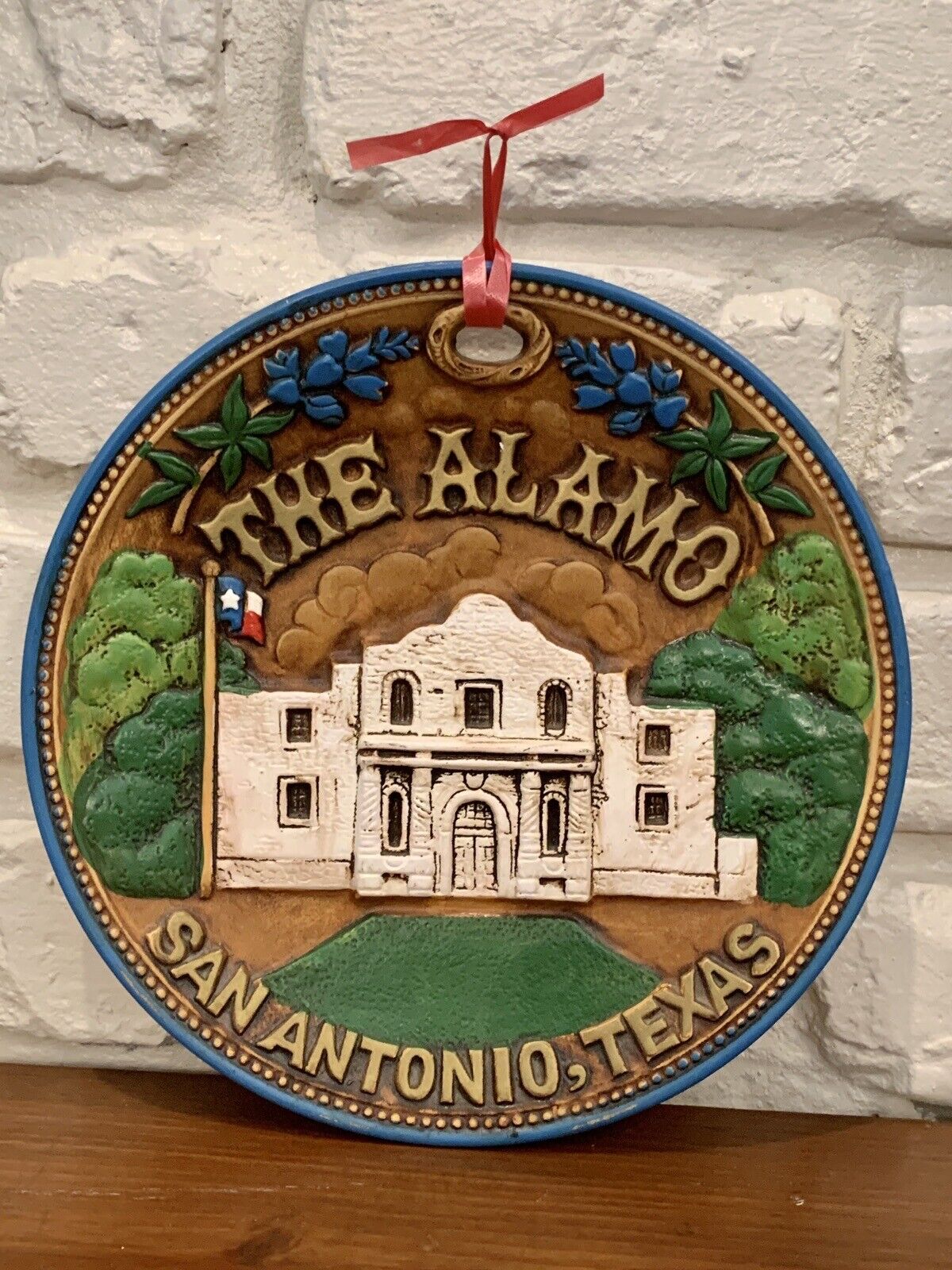 Vintage The Alamo 3D Souvenir Plate Wall Plaque San Antonio TX 8\