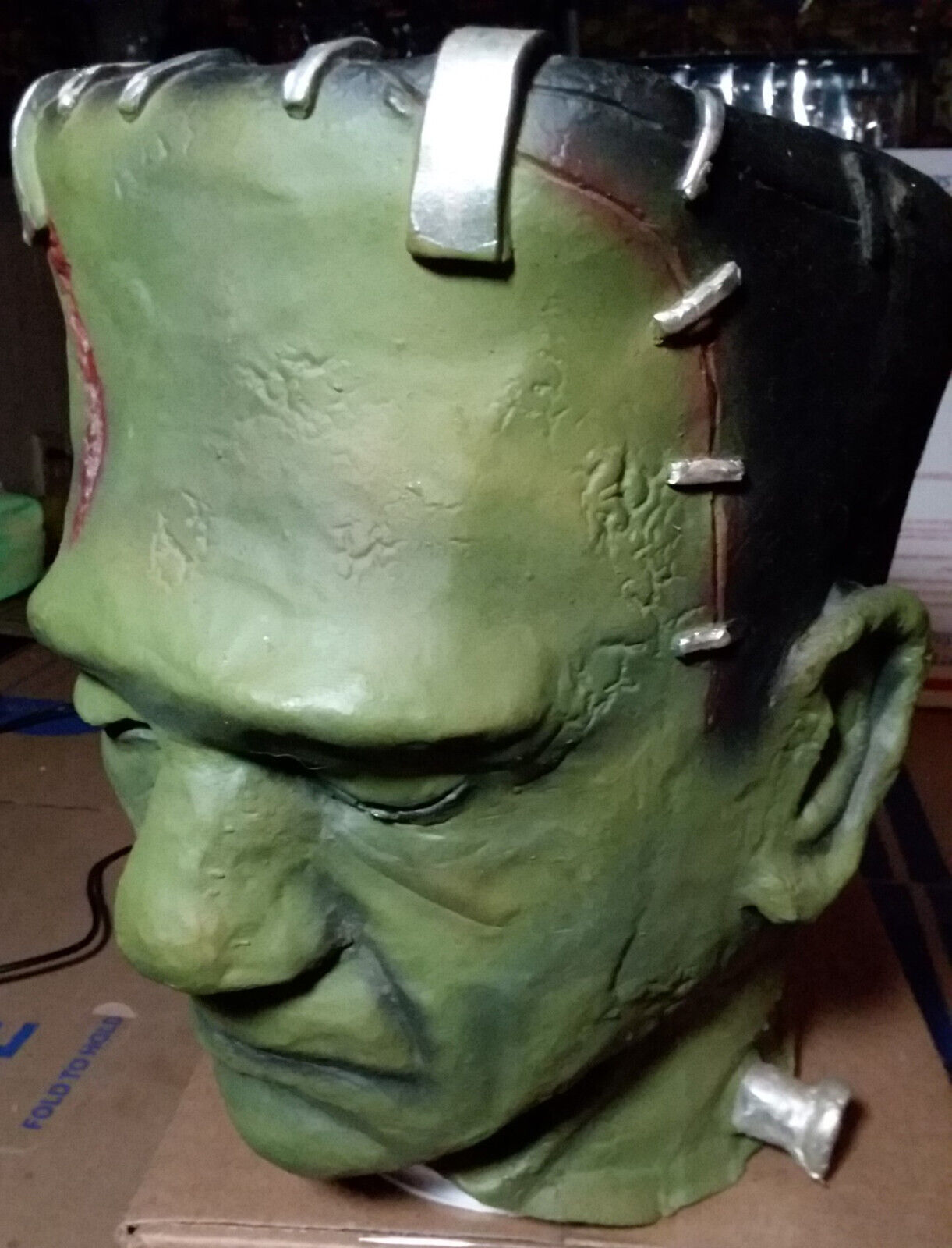 Frankenstein vtg bust mask hand made - one of a kind no Don Post Distortions