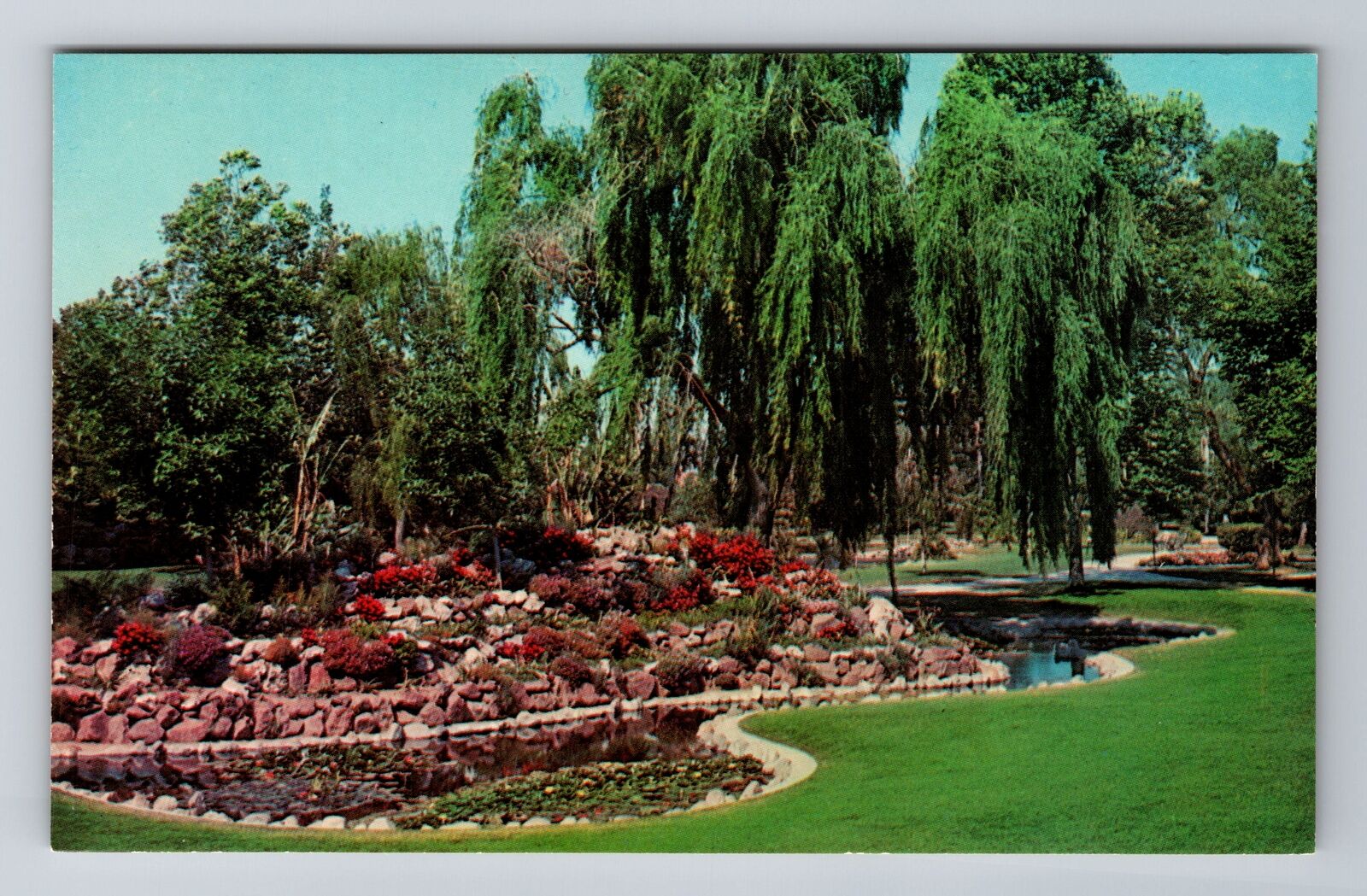 Anaheim CA-California, City Park, Rock Garden, Antique Vintage Souvenir Postcard