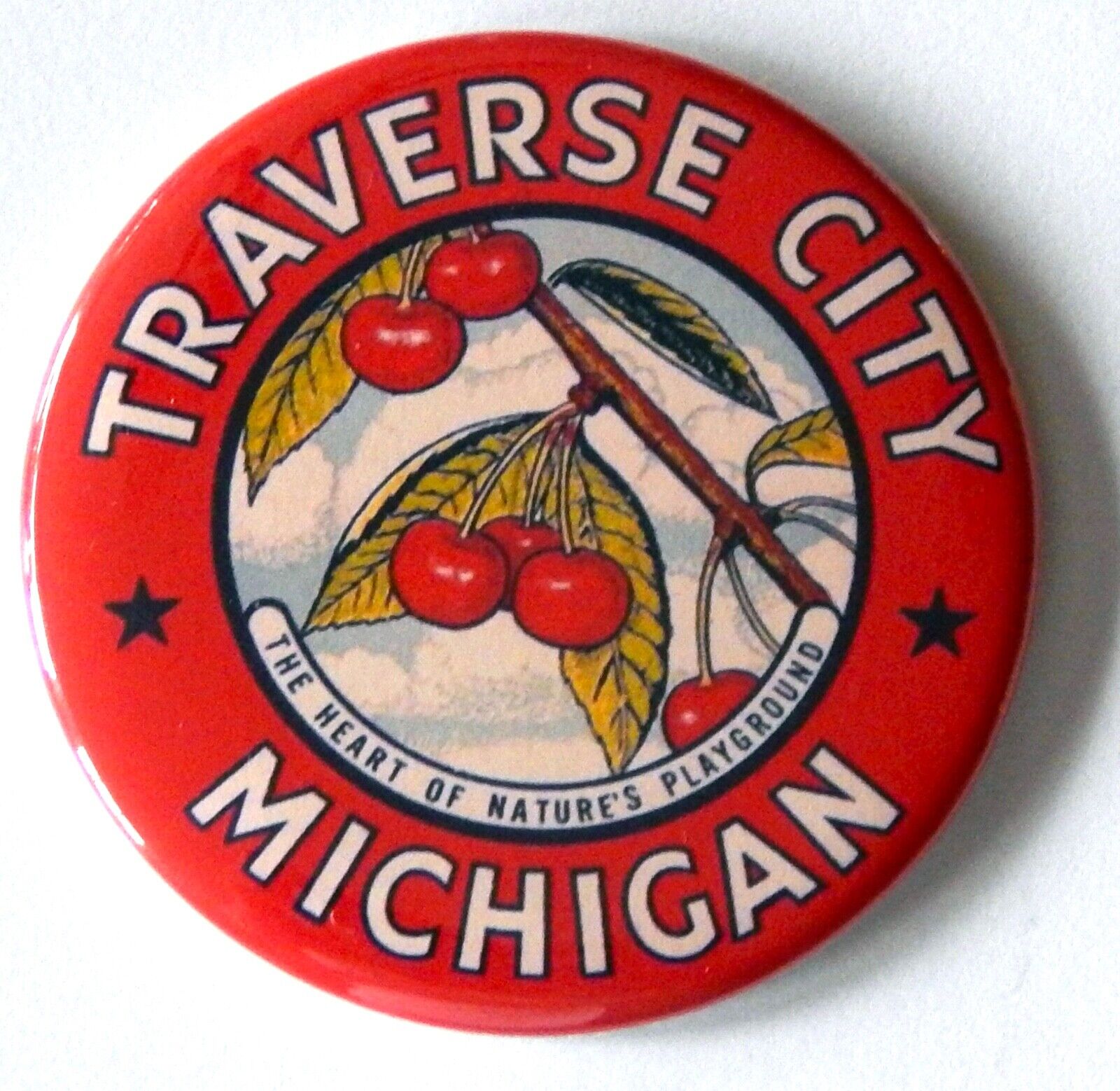 Traverse City Michigan FRIDGE MAGNET (2.25 inches) travel souvenir cherry