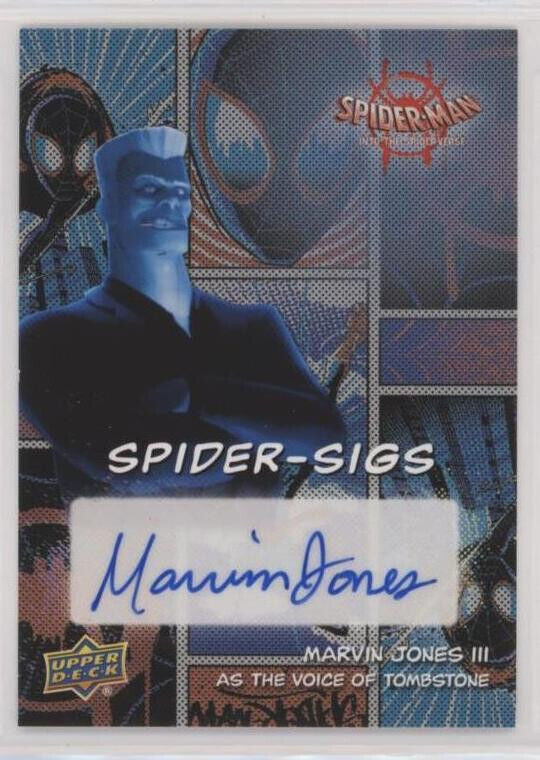2022 Spider-Man Into the Spider-Verse Auto Marvin Jones III Tombstone Torso B