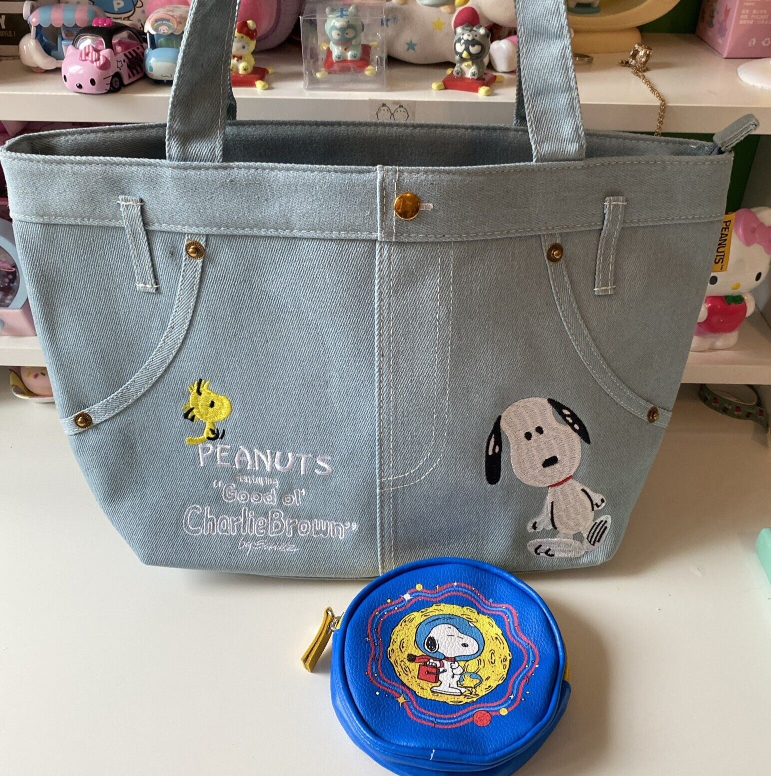 Snoopy Peanut  Character  Bag. With Coin Bag Set